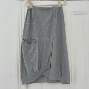 Hanna Charcoal Striped Midi Skirt